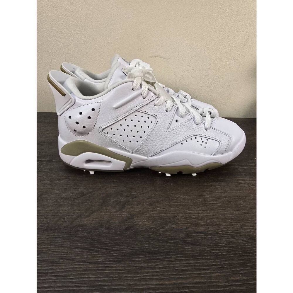 Nike Air Jordan 6 Retro Low Golf Shoes Men's Size 7 Women's Size 8.5 Tan White